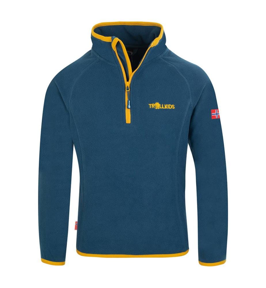 Fleece-Hoodie Nordland - Blau und Gelb