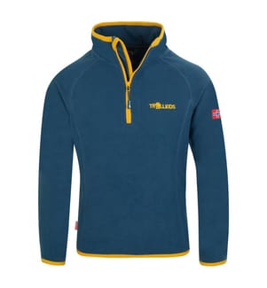Fleece-Hoodie Nordland - Blau und Gelb