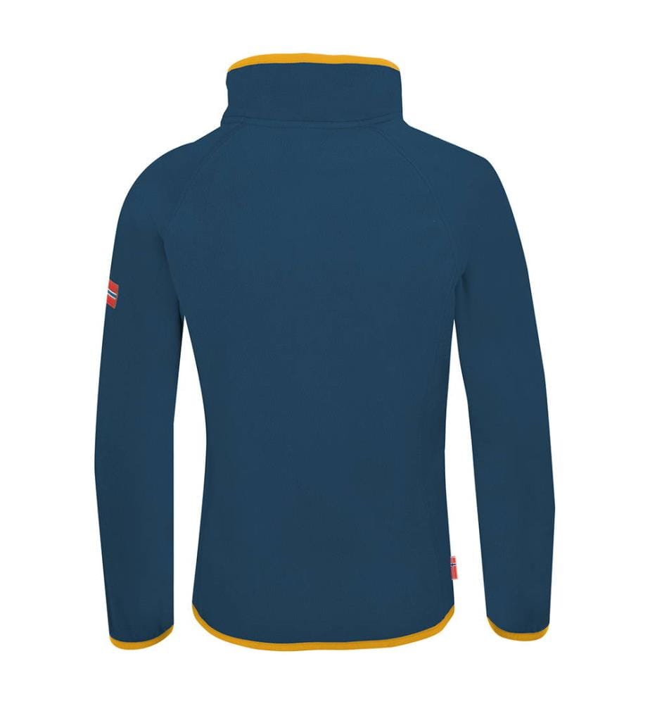 Fleece-Hoodie Nordland - Blau und Gelb