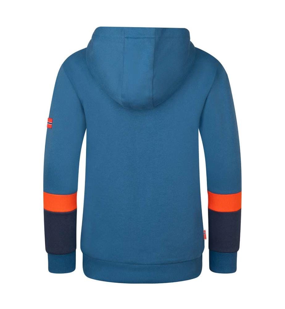 Kapuzenpulli - nordisch blau/flamme orange/mystisch blau
