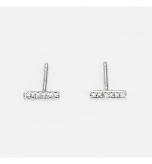 Precious Barrette Ohrringe - Weissgold 375/1000