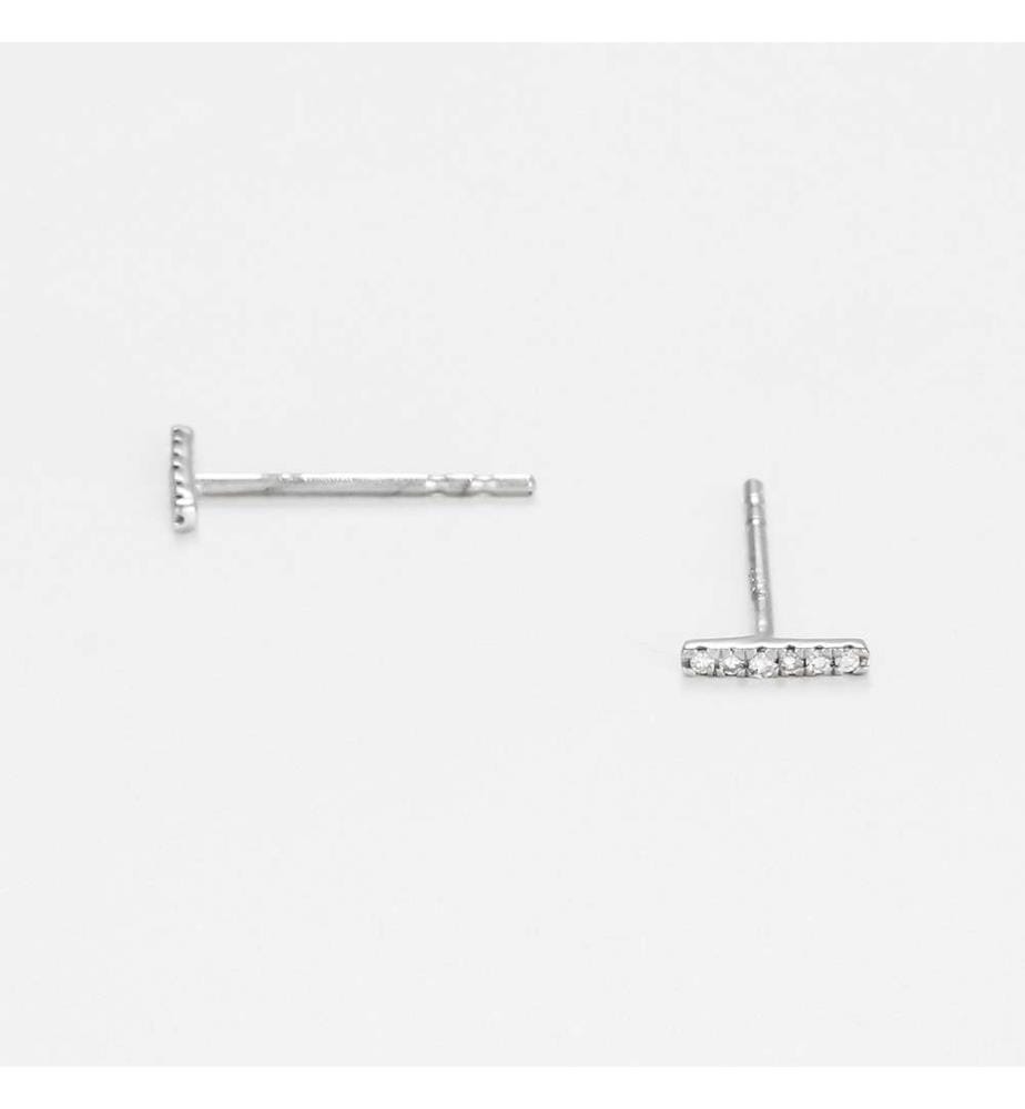 Precious Barrette Ohrringe - Weissgold 375/1000