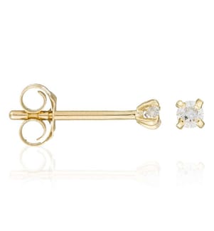 Single Diamond Ohrringe - Gelbgold 375/1000