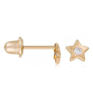 Boucles d'Oreilles en Or Etoile Or Jaune 375/1000