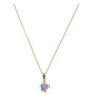 Gold Pendant Happy Fish - Yellow Gold