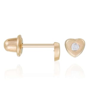 Boucles d'Oreilles Coeur Véritable - Or Jaune 375/1000