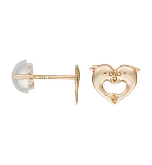 Boucles d'Oreilles Dauphins Merveilleux - Doré