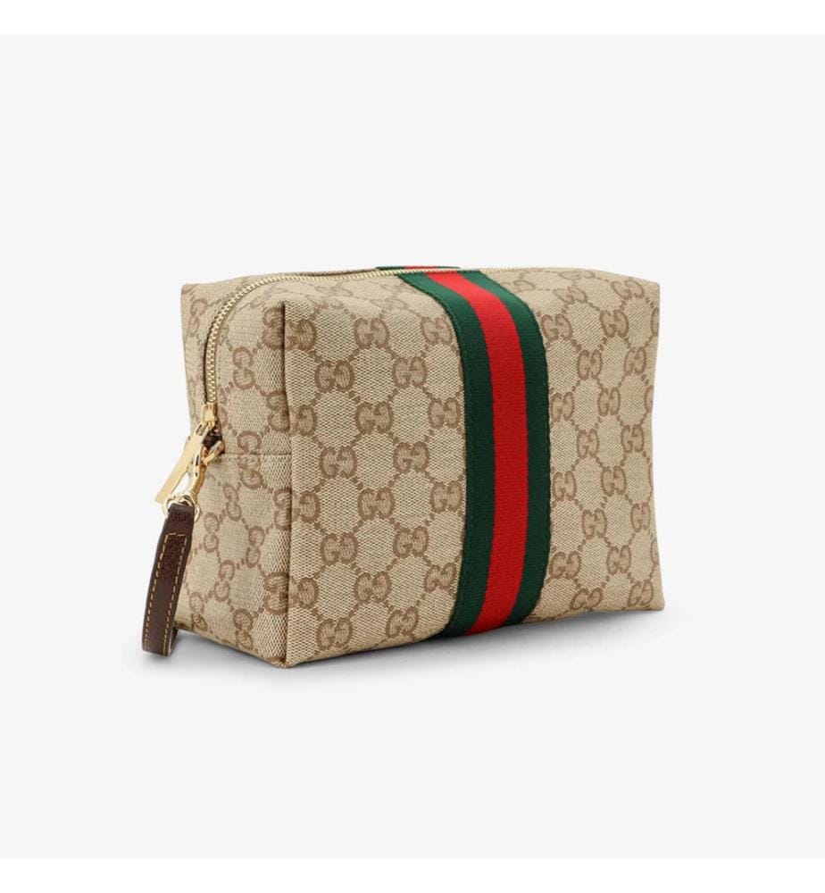 Sac pour appareil photo Mini avec détail en toile - Sable et marron foncé