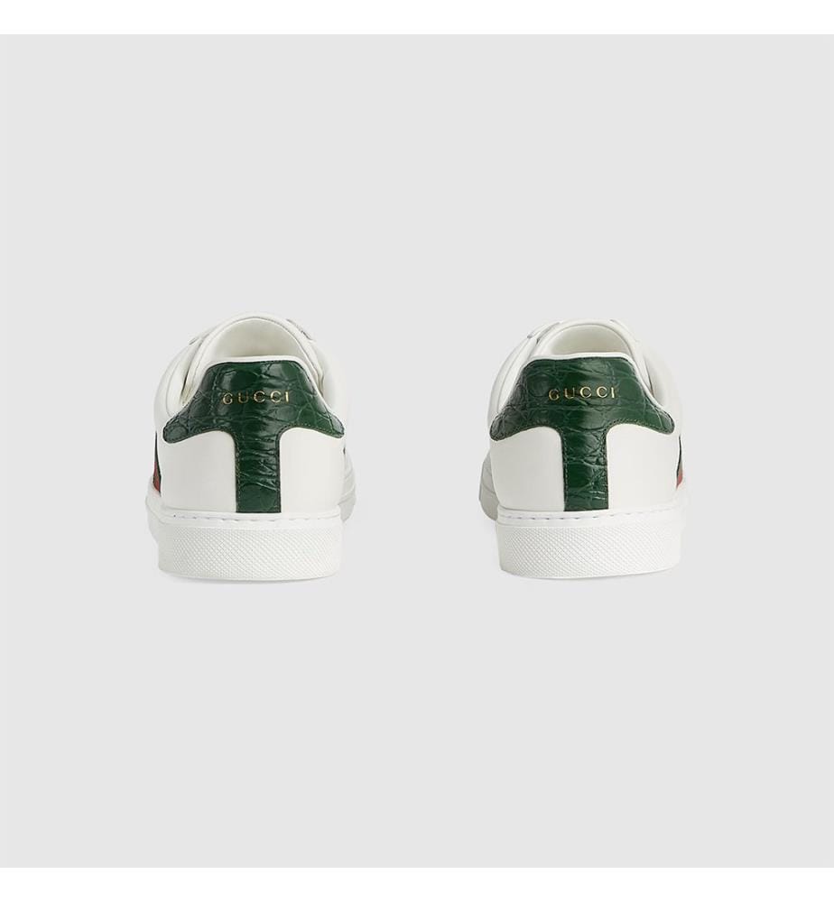 Baskets Ace avec toile – Blanc