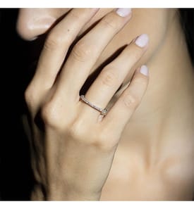 Ring Vollständige Runde Leuchtend - Weissgold