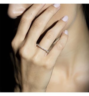 Ring Vollständige Runde Leuchtend - Weissgold