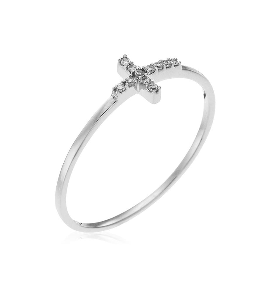 Ring Cruz - Weissgold 375/1000