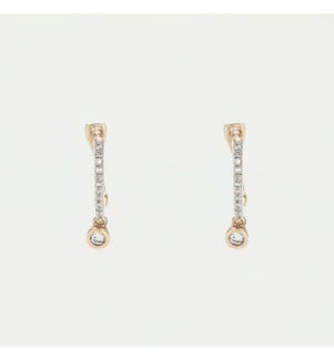 Creolen Ohrringe Charms - Gelbgold 375/1000