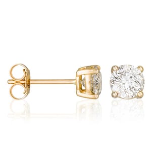 Ohrringe, Gelbgold 750/1000, 1 Karat