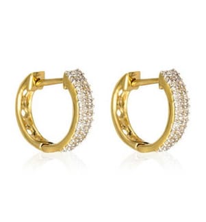 Ohrringe Glitzernde Reihen - Gelbgold 750/1000
