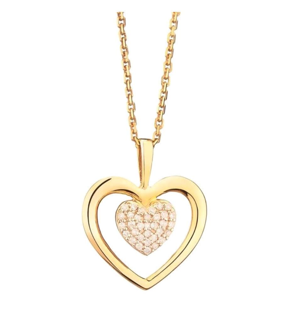 Pendentif Coeur Tendresse - Or Jaune