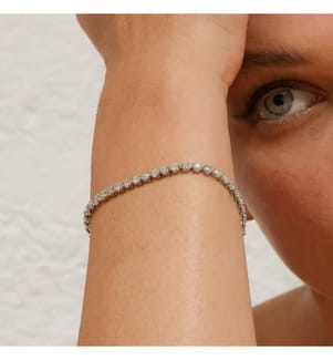 Armband Fluss 3 Karat - Weissgold 375/1000