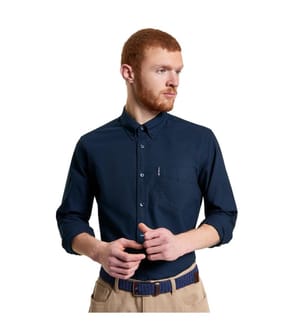 Ben Sherman Mens Signature Oxford Long-Sleeved Shirt