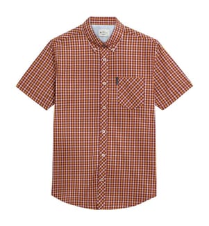 Ben Sherman Mens Signature House Checked Short-Sleeved Shirt