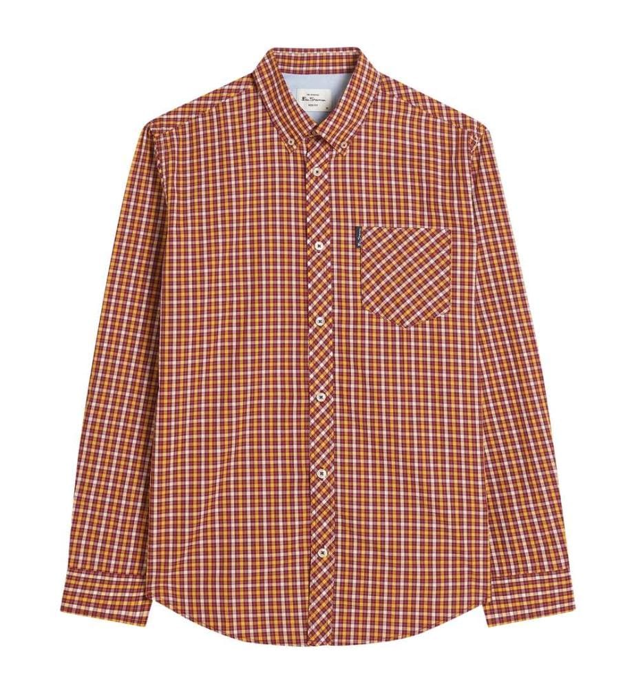 Ben Sherman Mens Signature House Check Long-Sleeved Shirt