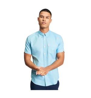Ben Sherman Mens Signature Oxford Short-Sleeved Shirt