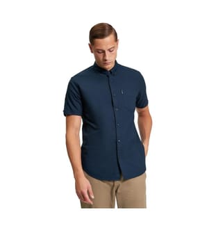 Ben Sherman Mens Signature Oxford Short-Sleeved Shirt
