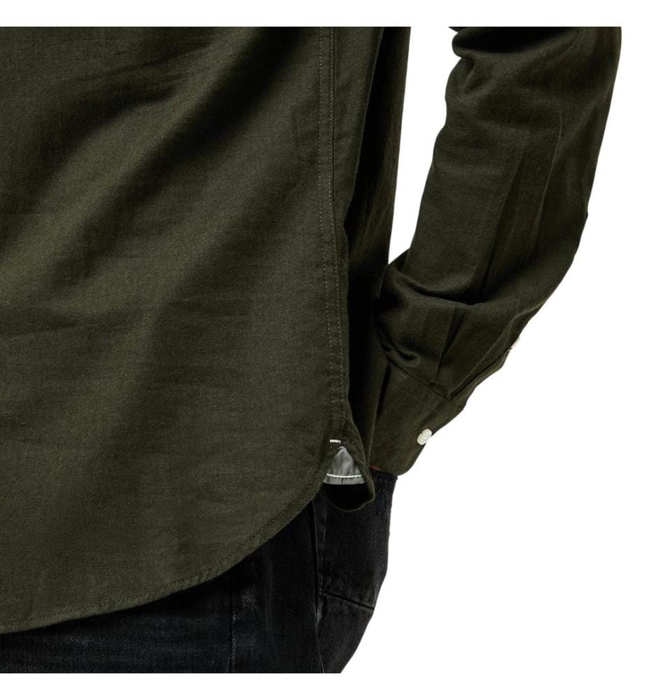 Only Mens Plain Regular Long-Sleeved Button-Down Shirt
