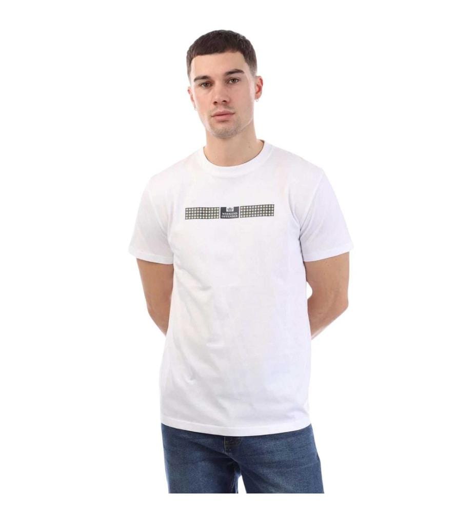 Weekend Offender Mens Shareck Checked Regular T-Shirt