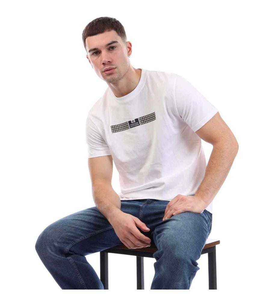 Weekend Offender Mens Shareck Checked Regular T-Shirt
