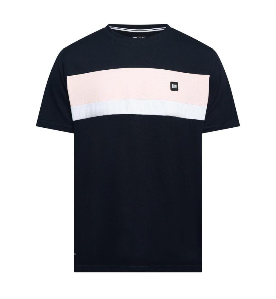 Weekend Offender Mens Crossword Chest Stripe Regular T-Shirt