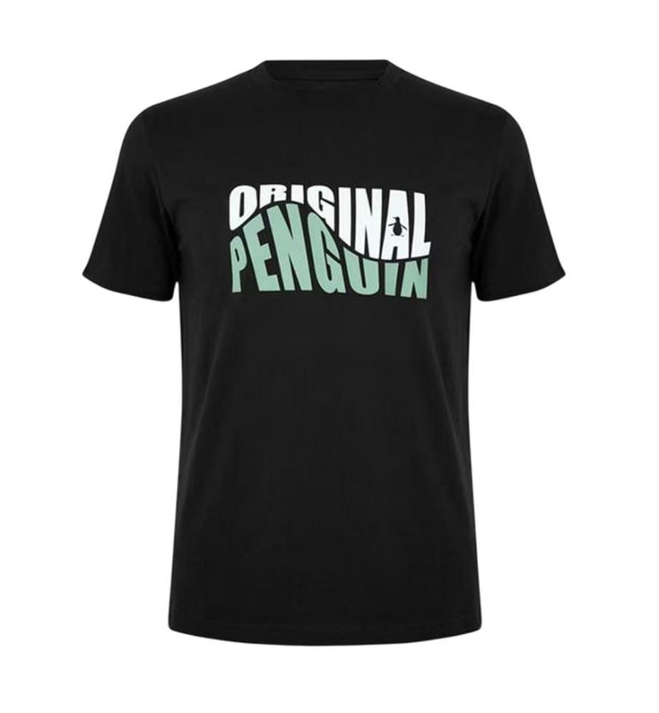 Original Penguin Mens Original Lettering Crew Neck T-Shirt