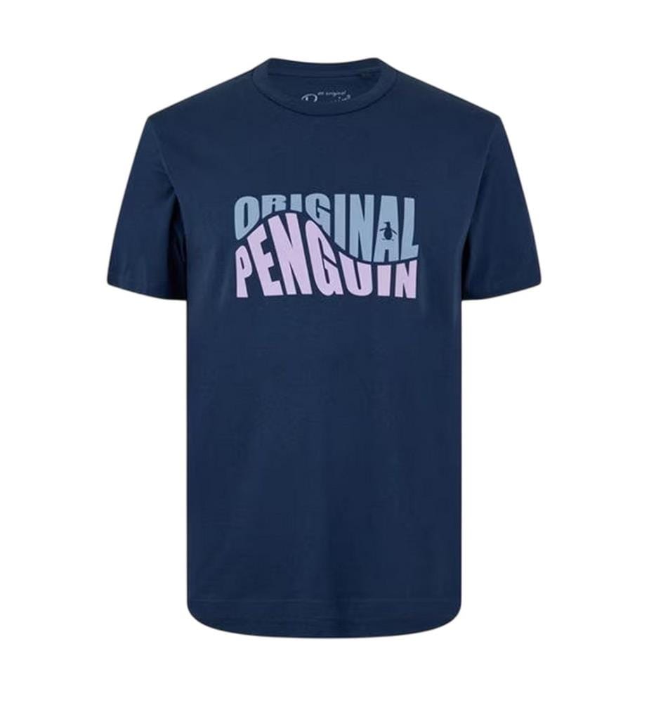 Original Penguin Mens Original Lettering Crew Neck T-Shirt