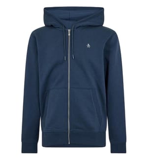 Original Penguin Mens Cotton Long-Sleeved Full Zip Hoodie