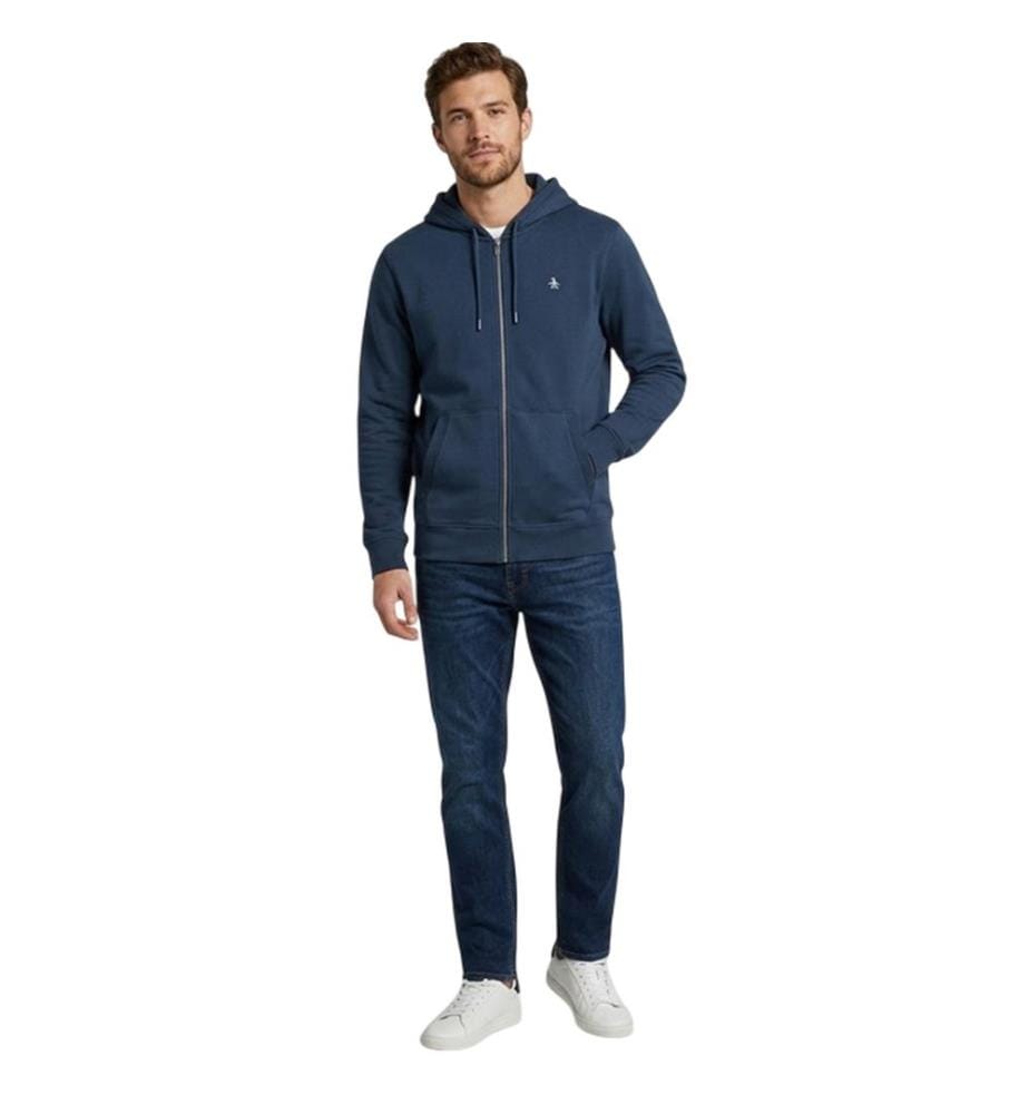Original Penguin Mens Cotton Long-Sleeved Full Zip Hoodie