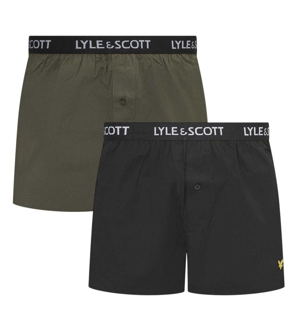 Lyle & Scott Mens Woven Boxer Shorts (Pack of 2)