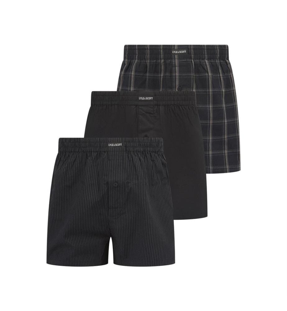 Lyle & Scott Mens Woven Boxer Shorts (Pack of 3)