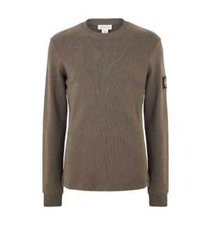 Calvin Klein Mens Waffle Long-Sleeved Top