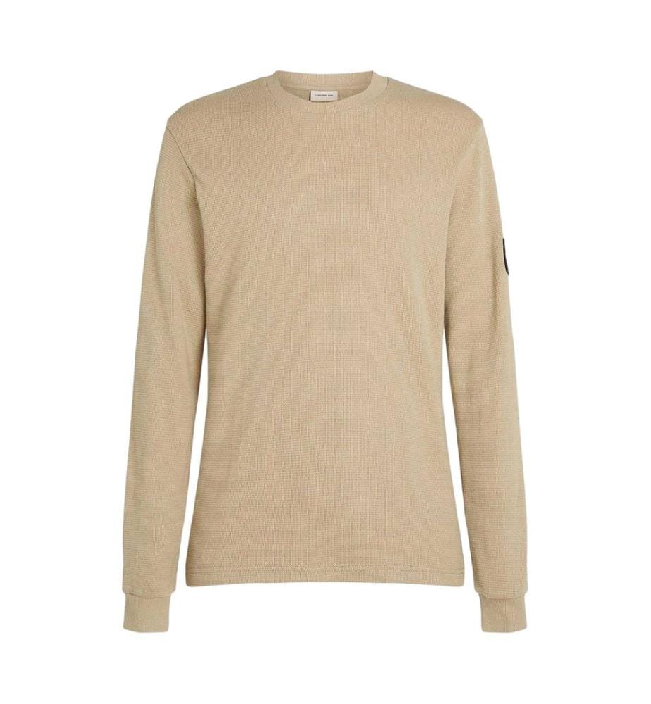 Calvin Klein Mens Waffle Long-Sleeved Top