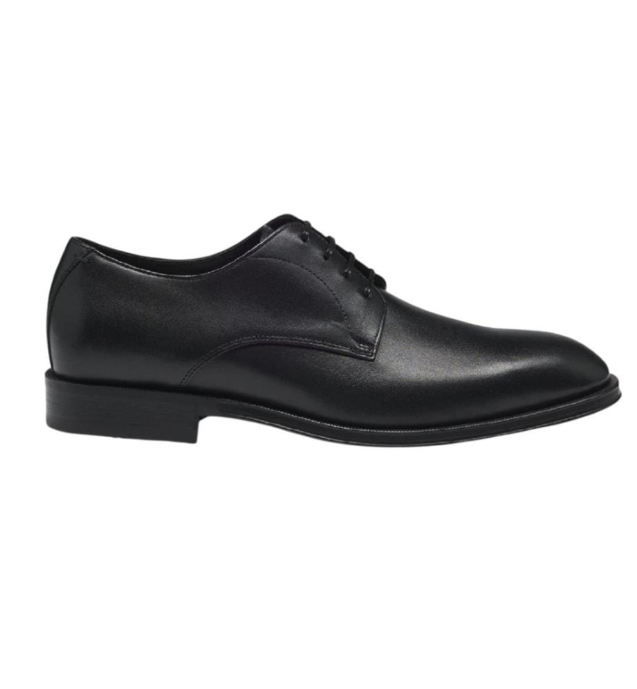 Boss Mens Leather Low Block Heel Formal Shoes