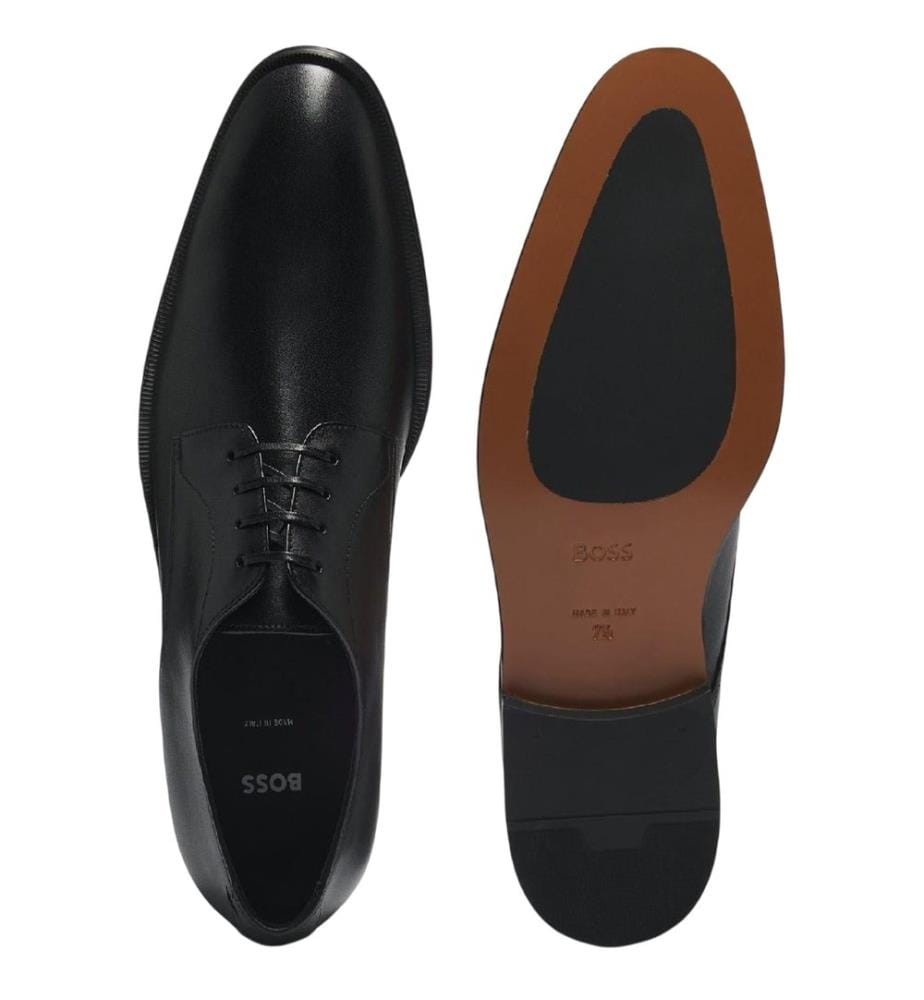 Boss Mens Leather Low Block Heel Formal Shoes