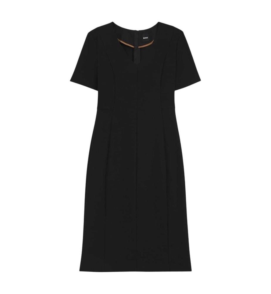 Boss Womens/Ladies Damaisa Knee Length V Neck Short-Sleeved Dress