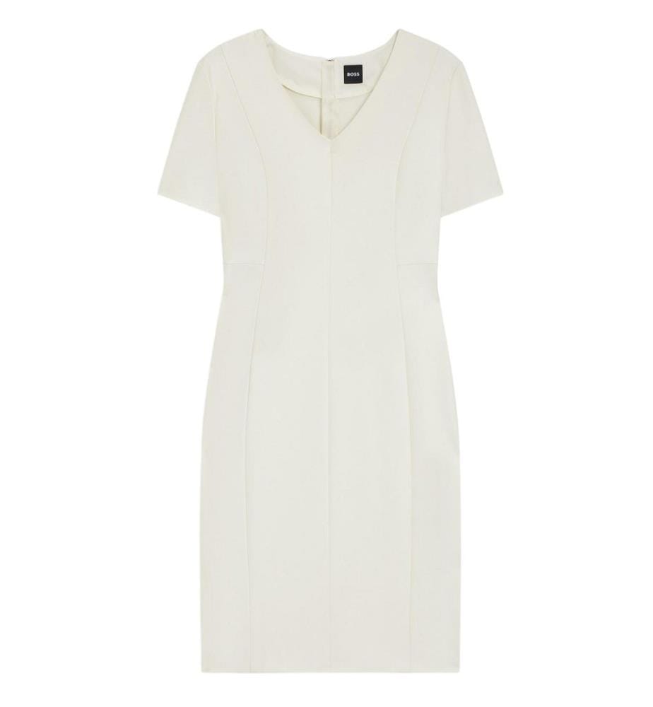 Boss Womens/Ladies Damaisa V Neck Slim Short-Sleeved Midi Dress