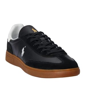 Ralph Lauren - Gesticktes Logo Sneaker für Herren, Leder, Flach