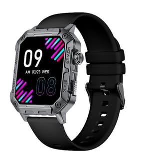 Montre connectée de sport avec écran carré de 1,91 pouces, suivi de la santé et des performances, conception robuste, notifications et contrôle de la musique