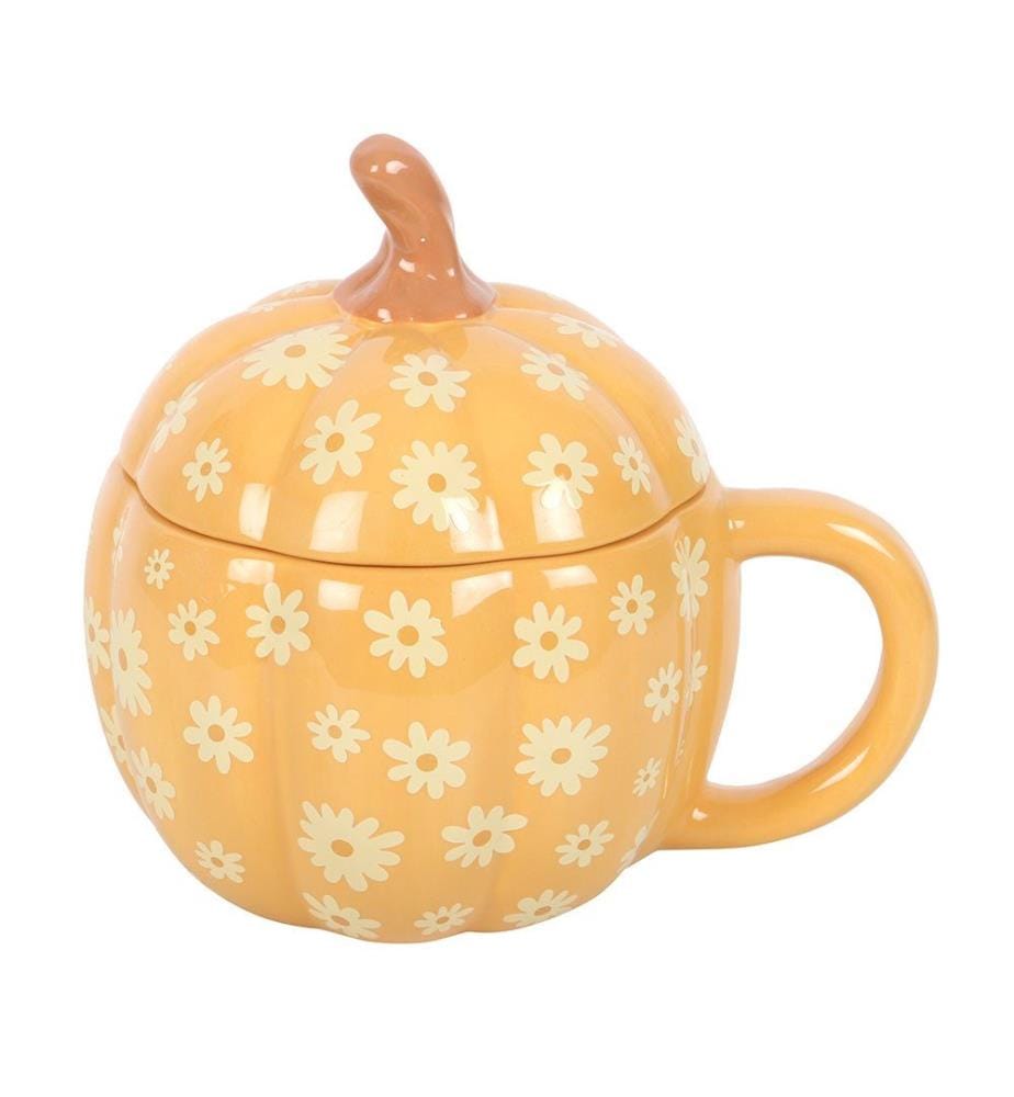 Something Different Groovy Ghosts Pumpkin Mug With Lid