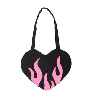 Something Different - Tote bag motif/style Coeur enflammé