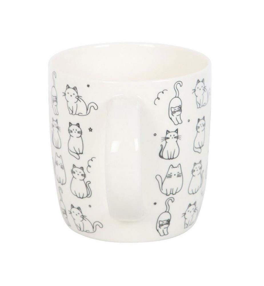 Something Different White Happy Cat Mug