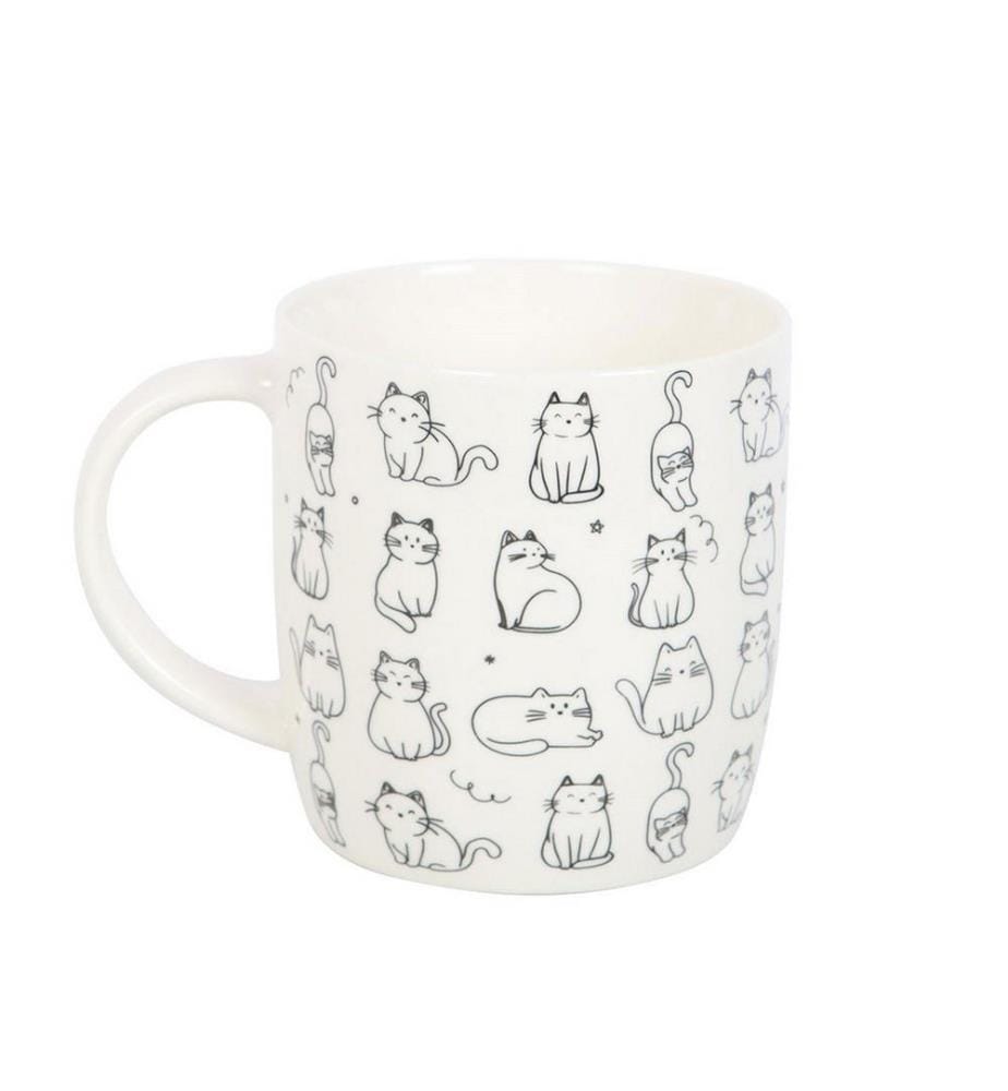 Something Different White Happy Cat Mug