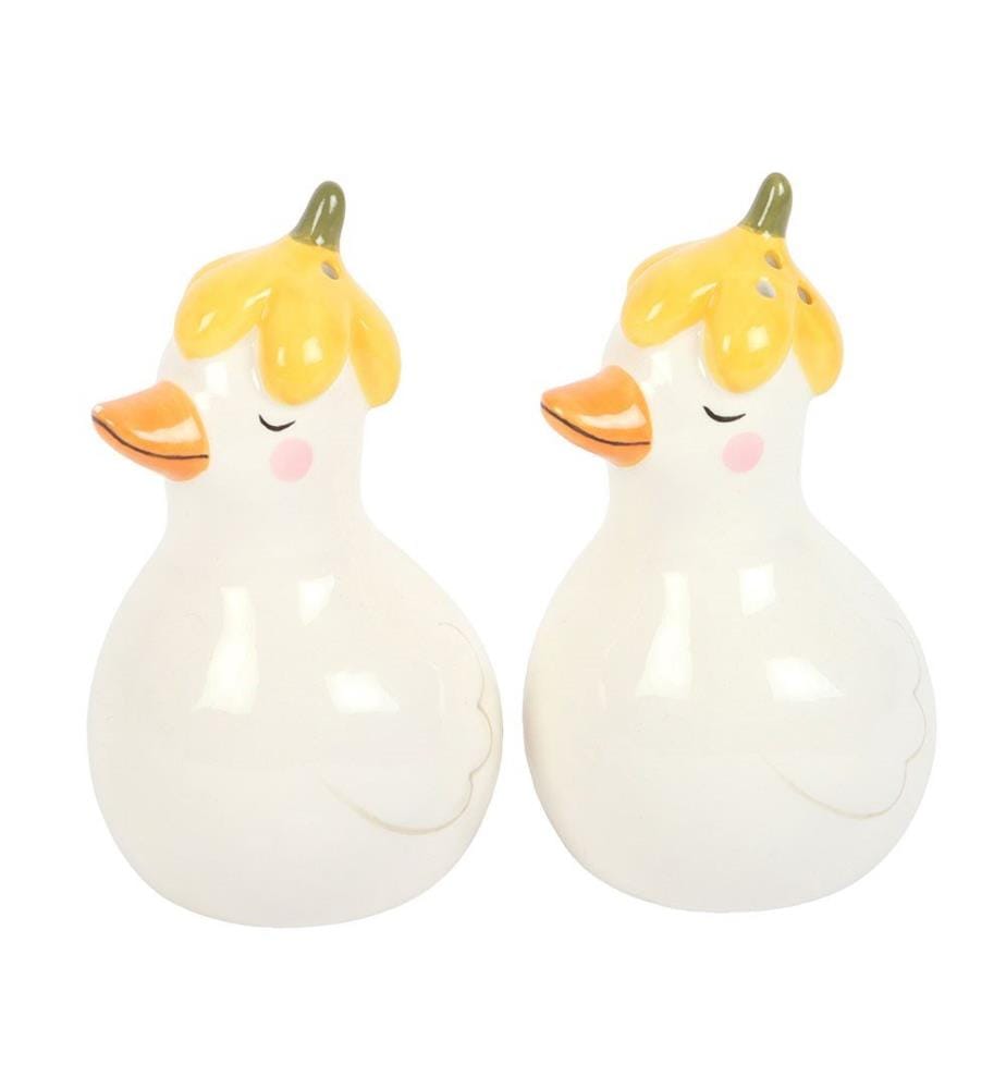 Something Different - Salière et poivrière motif/style marguerite et canard