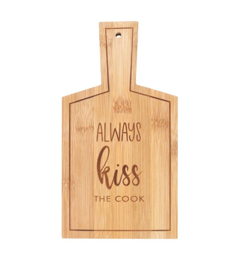 Something Different Kiss The Cook Bamboo Chopping Board